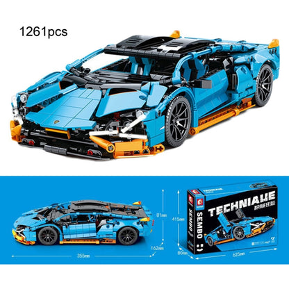 SEMBO 701952 1:14 Sports Racing Car Model Building Blocks Puzzle Assembly Children Toy - Building Blocks by SEMBO | Online Shopping UK | buy2fix