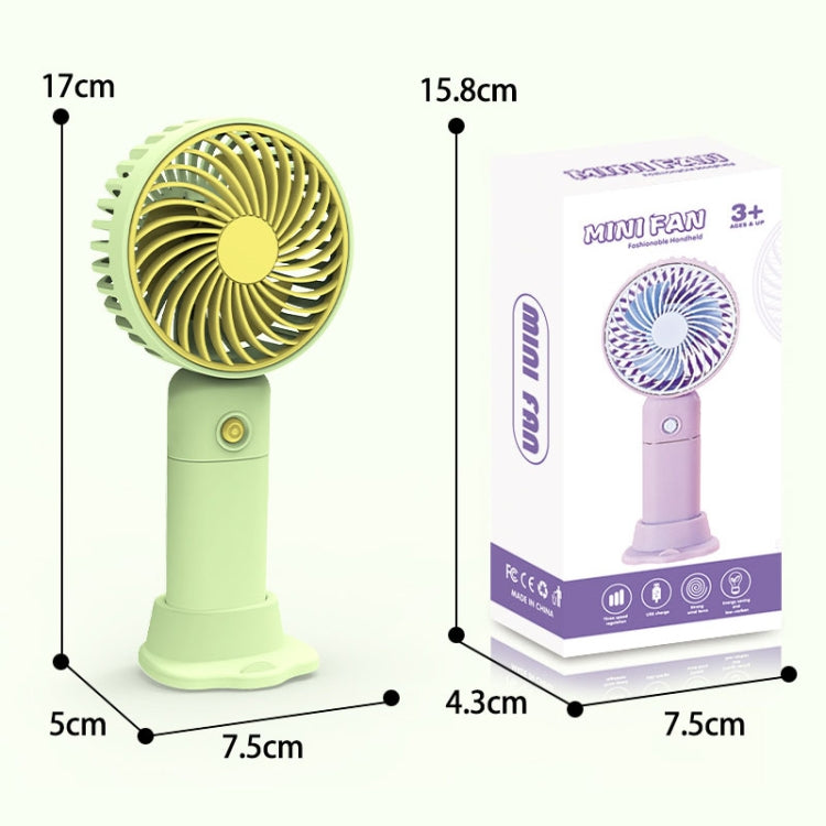 Desktop USB Charging Small Fan Portable Cell Phone Holder Handheld Fan(Green) - Electric Fans by buy2fix | Online Shopping UK | buy2fix