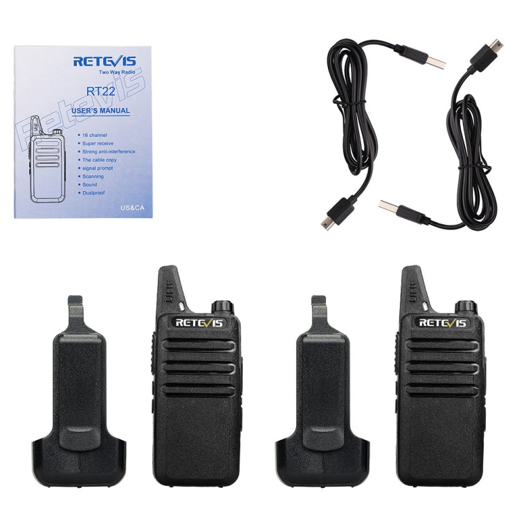 RETEVIS RT22 Hotel Mini Charging Two-Way Wireless Intercom Walkie Talkie(EU Frequency no Plug) - Handheld Walkie Talkie by RETEVIS | Online Shopping UK | buy2fix