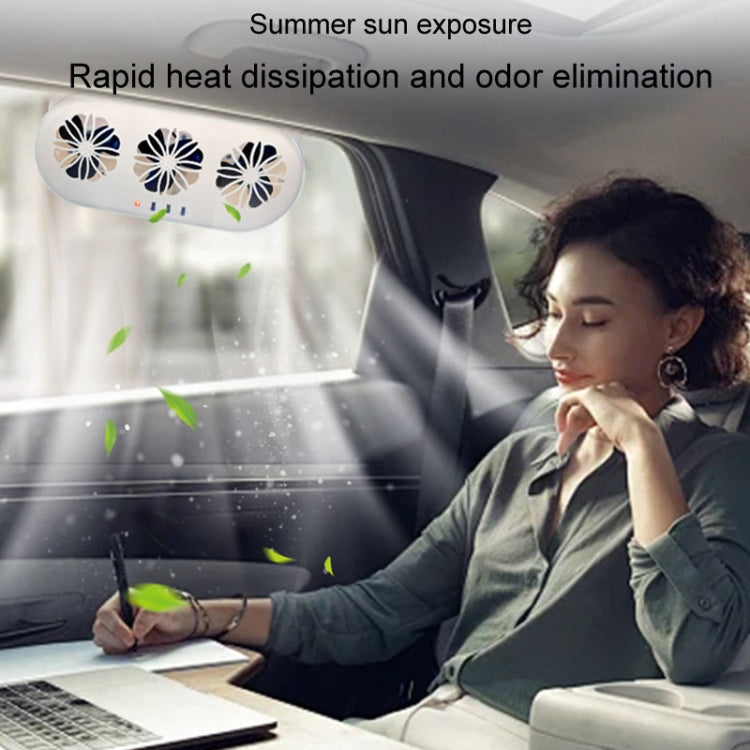 USB Plug-In Car Window Exhaust Fan Car Air Circulation Cooling Ventilation Fan, Color: Black - Heating & Fans by buy2fix | Online Shopping UK | buy2fix