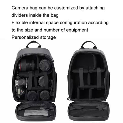 Cwatcun D129 EVA Hard Shell Camera Bag Anti-Knock DSLR Camera Digital Storage Bag(2.0 Small Black) - Backpack by Cwatcun | Online Shopping UK | buy2fix