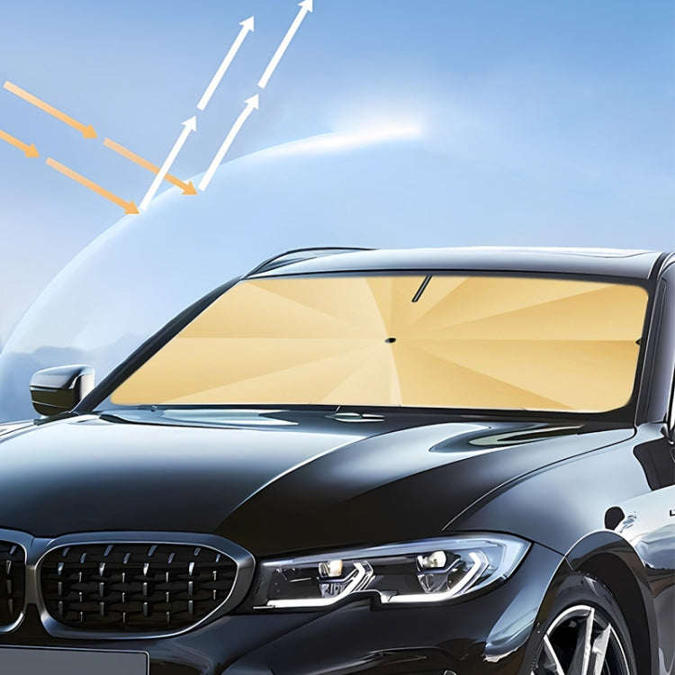 Car Windshield Titanium Sun Protection Heat Insulation Parasol(Small Gold 9958) - Window Foils & Solar Protection by buy2fix | Online Shopping UK | buy2fix