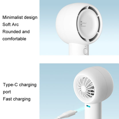 JisuLife FA42 Handheld Portable Small Rechargeable Turbo Fan, Color: White 2000mAh - Electric Fans by JisuLife | Online Shopping UK | buy2fix