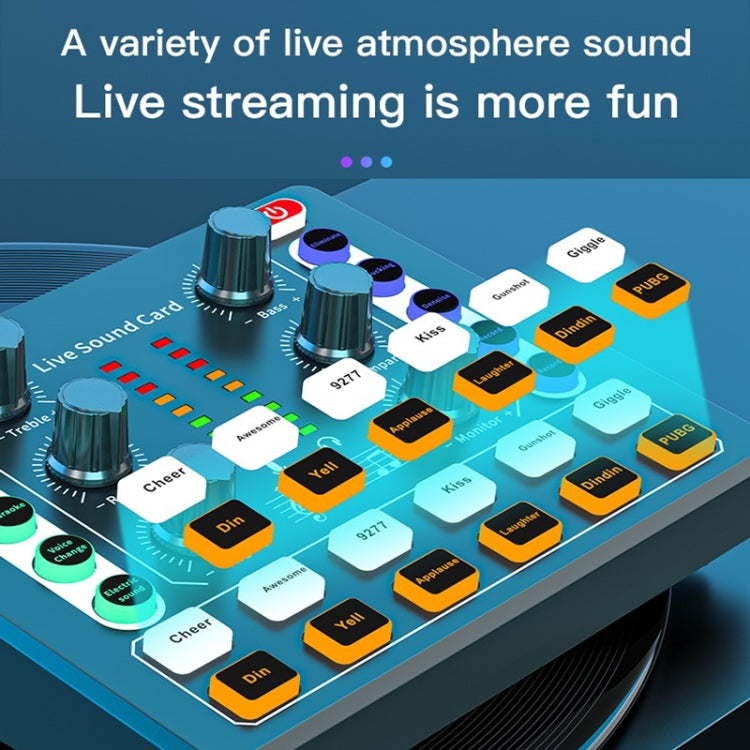 M8 Recording And Singing Live Bluetooth Sound Card Set, Color: Black - Live Sound Effects Processors by buy2fix | Online Shopping UK | buy2fix