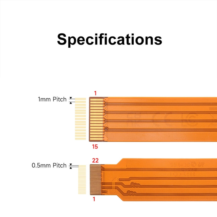 Waveshare 25947 For Raspberry Pi 5th DSI Display 22Pin To 15Pin Soft Cable FPC Cable, Spec: 200mm - Raspberry Pi Accessories by Waveshare | Online Shopping UK | buy2fix