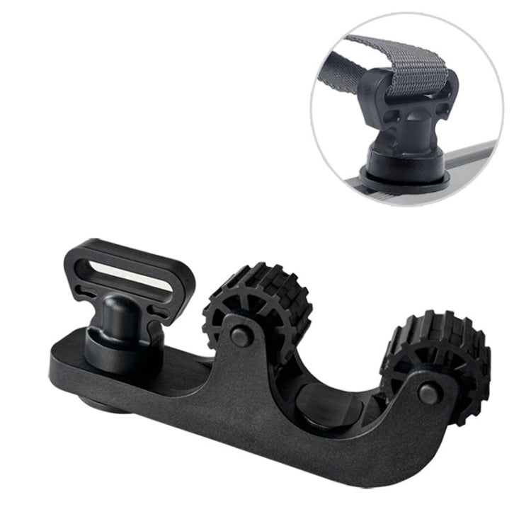 Canoe Paddle Fishing Rod Holder Rail Bracket, Specification: Fixed Roller + Nylon Ring - Marine Accessories & Parts by buy2fix | Online Shopping UK | buy2fix