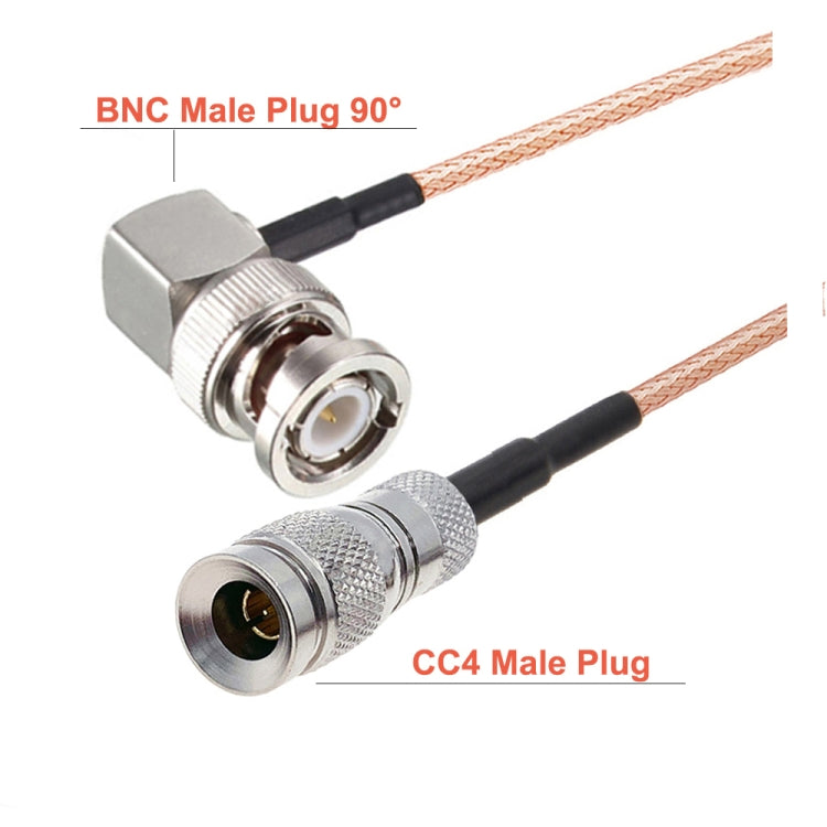 50cm CC4 Male To BNC Male Elbow Connector Cable RG179 Coaxial RF Cable - Connectors by buy2fix | Online Shopping UK | buy2fix