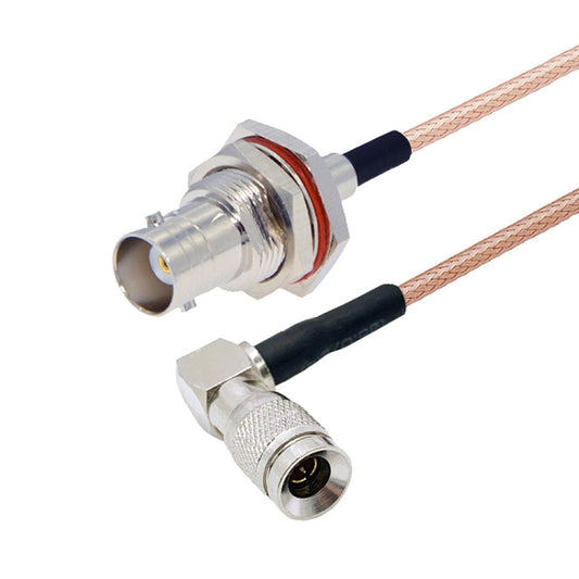 50cm CC4 Male Elbow To BNC Through Wall Waterproof Female Connector Cable RG179 Coaxial RF Wire - Connectors by buy2fix | Online Shopping UK | buy2fix