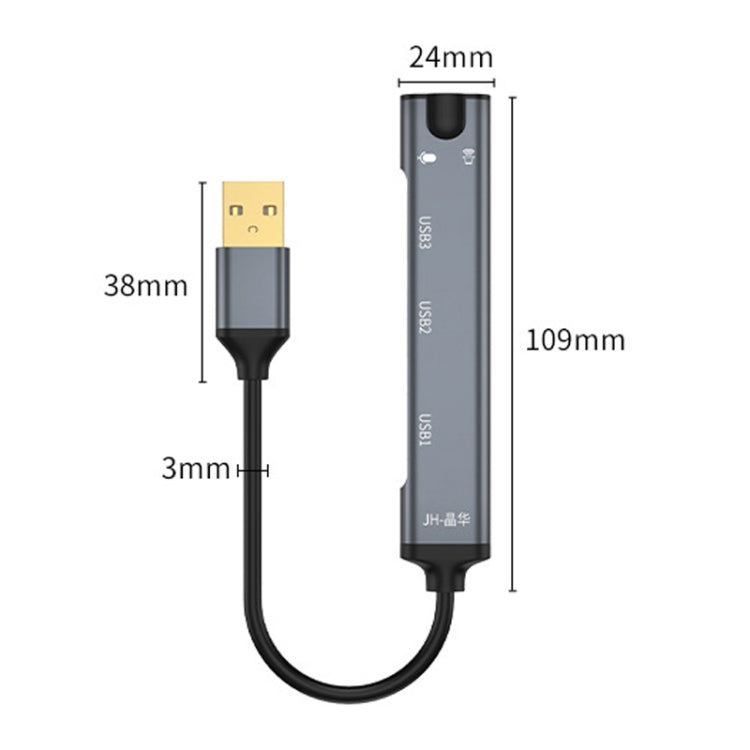 JINGHUA N800 Drive Free Sound Card Computer To Docking Station With Audio Interface, Interface: Type-C - USB Sound by JINGHUA | Online Shopping UK | buy2fix