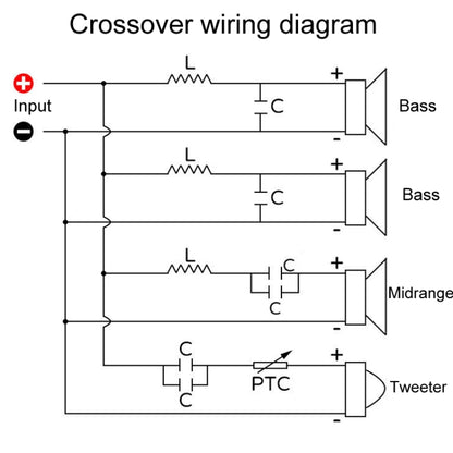 RCEDA-402A One High One Medium Two Low 4-Way Speaker Crossover Audio Modification Divider - Audio Crossover by buy2fix | Online Shopping UK | buy2fix