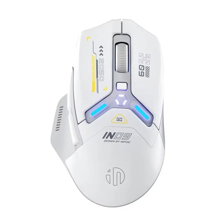 Inphic IN9 Tri-mode Wireless Bluetooth Gaming Office Computer Mouse(White) - Wireless Mice by Inphic | Online Shopping UK | buy2fix