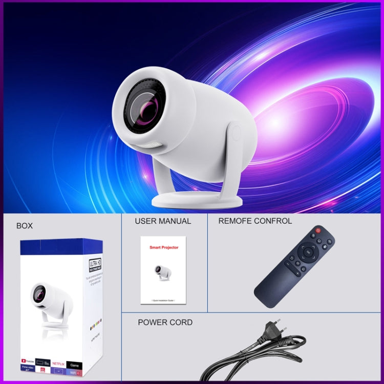 HY400 Android 12.0 System Intelligent Projector Portable Family Projector EU Plug - Mini Projector by buy2fix | Online Shopping UK | buy2fix