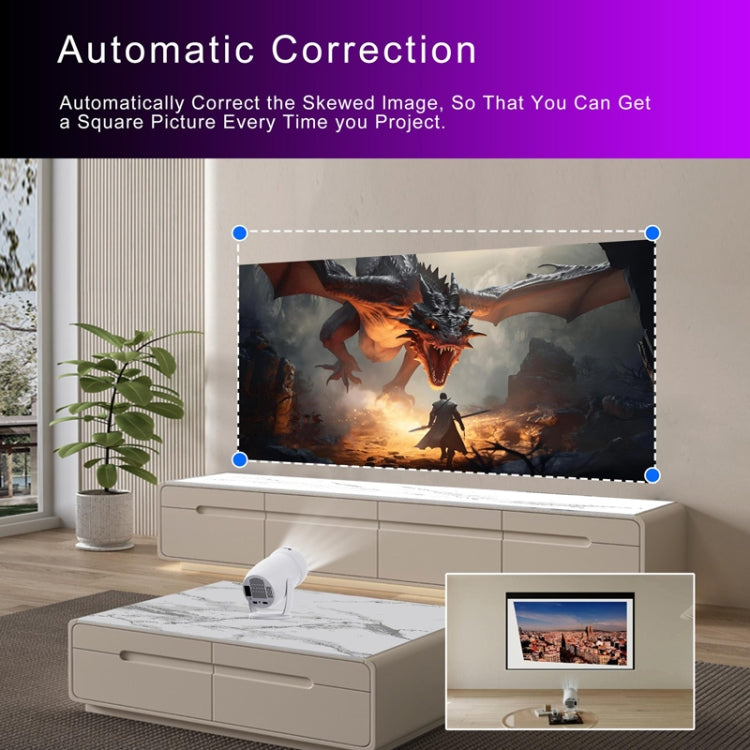 HY400 Android 12.0 System Intelligent Projector Portable Family Projector EU Plug - Mini Projector by buy2fix | Online Shopping UK | buy2fix