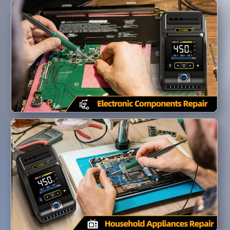 FNIRSI 200W Intelligent Constant Temperature Electric Soldering Iron Station, Set: EU Plug F245 B Head - Electric Soldering Iron by FNIRSI | Online Shopping UK | buy2fix