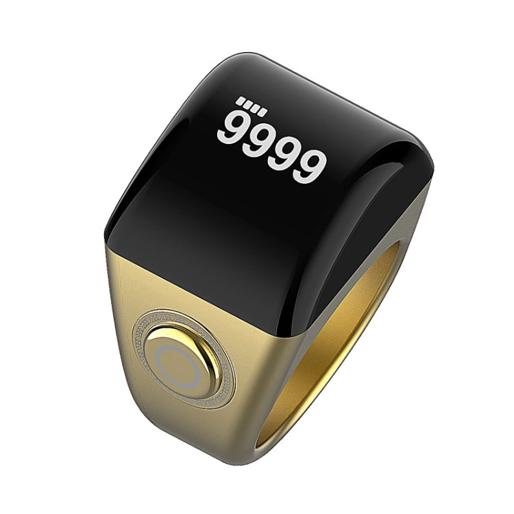 Equantu Smart Bluetooth Finger Counter Muslim Prayer Time Reminder Ring, Style: Gold 22mm - Smart Rings / Smart Telephones by Equantu | Online Shopping UK | buy2fix