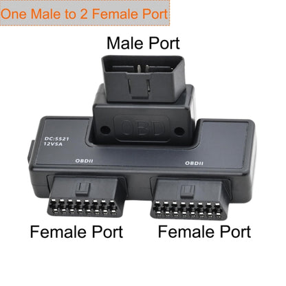 H015 OBD2 Automotive Universal 16Pin 1 To 2 Adapter - Cables & Connectors by buy2fix | Online Shopping UK | buy2fix