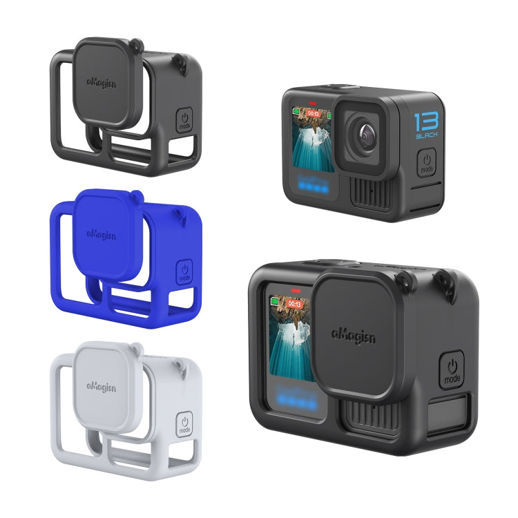 For GoPro HERO13 Black AMagisn Silicone Case Protective Cover(Blue) - Silicone Cases by aMagisn | Online Shopping UK | buy2fix