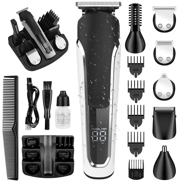 6 in 1 Men Waterproof Electric Hair Trimmer Kit Nose Trimmer, Mustache Trimmer Body Shaver 8988 - Hair Trimmer by buy2fix | Online Shopping UK | buy2fix