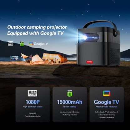 TOUMEI M2 Built-In Large Capacity Battery Outdoor Projector Handheld Portable Projection UK Plug - Mini Projector by TOUMEI | Online Shopping UK | buy2fix