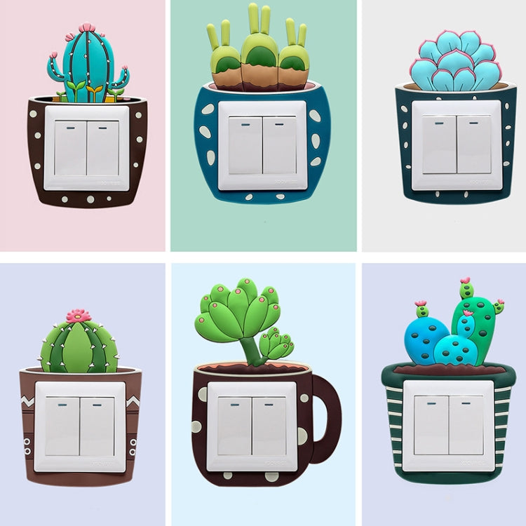 Luminous Three-dimensional Cactus Switch Sticker Socket Panel Cover Decor, Style: Cactus Pillar - Sticker by buy2fix | Online Shopping UK | buy2fix