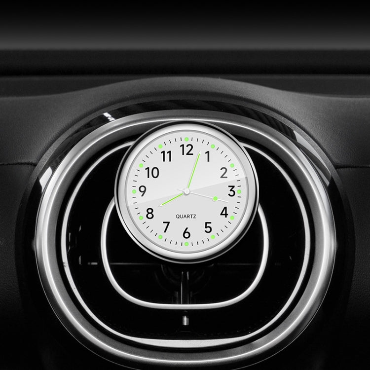 Car Digital Electronic Quartz Luminous Clock, Color: White+Air Outlet Clip - Clocks & Car Meters by buy2fix | Online Shopping UK | buy2fix