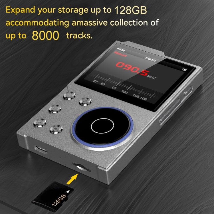 2.4 Inch HIFI Bluetooth Music Player DSD256 Mastering Sound Quality Walkman, Memory: 16GB(Black) - MP3 Player by buy2fix | Online Shopping UK | buy2fix