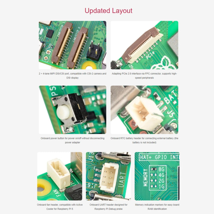 Waveshare For Raspberry Pi 5 2.4GHz Quad-Core BCM2712 Processor Development Board, Spec: 2GB - Raspberry Pi Accessories by Waveshare | Online Shopping UK | buy2fix