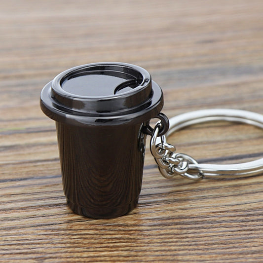 Mini Metal Keychain Coffee Utensils Decorative Pendant, Style: Coffee Cup Black - Key Rings by buy2fix | Online Shopping UK | buy2fix