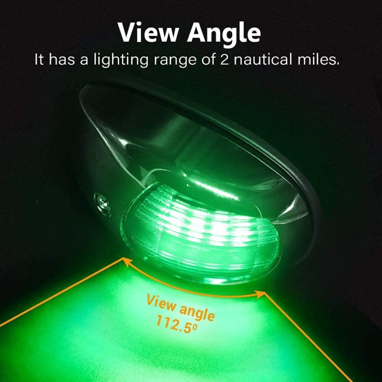 Marine Navigation Warning Light Signal LED Yacht Light, Color: White Shell Green - Marine Accessories & Parts by buy2fix | Online Shopping UK | buy2fix