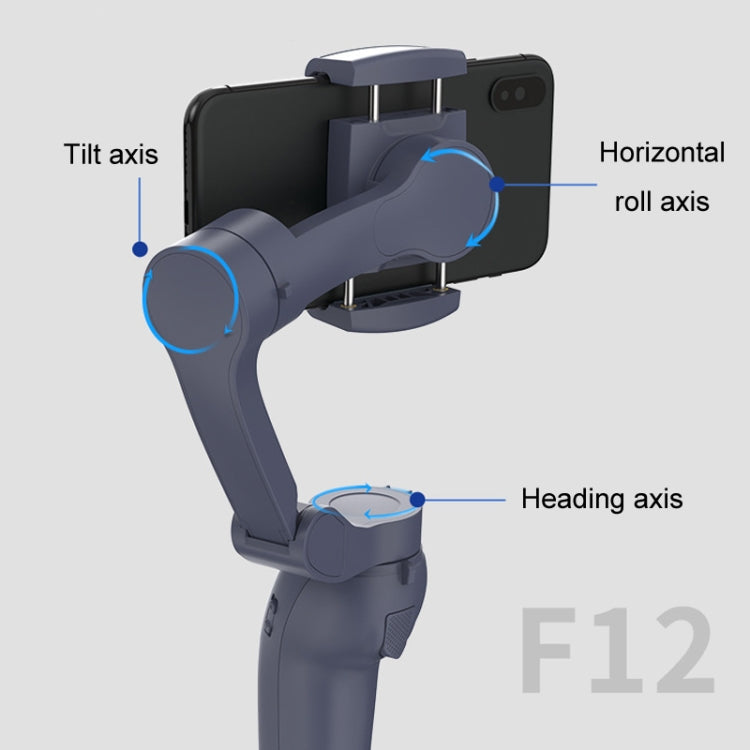 Desiontal F12 Three-Axis Foldable Handheld Stabilizer Mobile Phone Gimbal With AI Face Tracking(Black) - Handheld Gimbals by Desiontal | Online Shopping UK | buy2fix