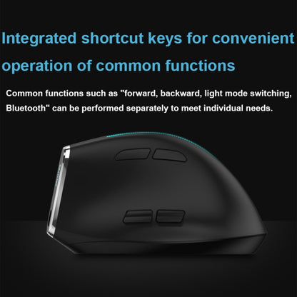 ZELOTES F36 9-Keys Vertical Grip Ergonomic Programming Dual Bluetooth + 2.4G Wireless Mouse(White) - Wireless Mice by ZELOTES | Online Shopping UK | buy2fix