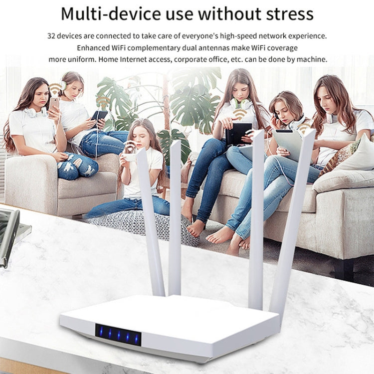 4G Wireless SIM Card Router 4G Hotspot Sharing Mobile CPE Full Netcom, EU Plug(白色) - Wireless Routers by buy2fix | Online Shopping UK | buy2fix