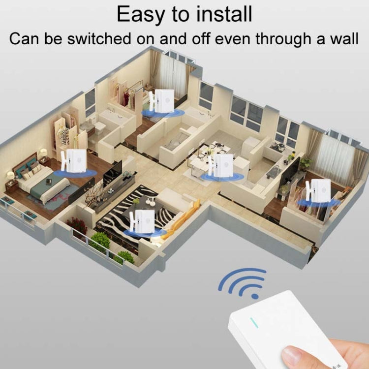 HanPai Intelligent Remote Control Home Use No Wiring Lazy Lights Off Tool(RF Model White) - Smart Switch by buy2fix | Online Shopping UK | buy2fix