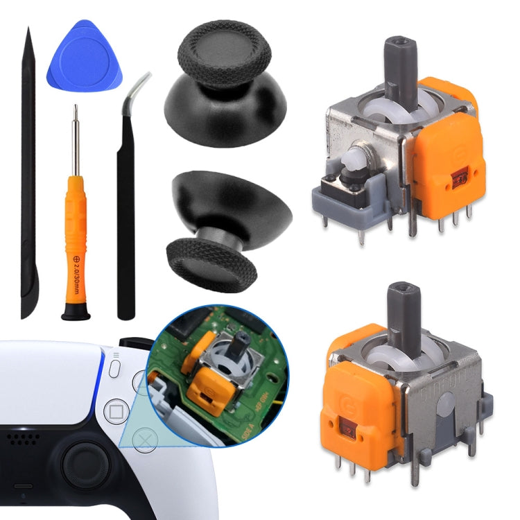 For PS5 Game Controller Hall Joystick and Joystick Cap Set Repair Accessories - PS5 Spare Parts by buy2fix | Online Shopping UK | buy2fix