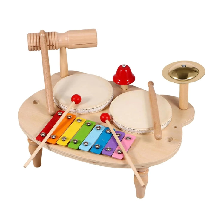 Children Wooden Desktop Music Percussion Toy Baby Early Learning Drum Enlightenment Toy, Style: Multi-function Percussion Table - Musical Instrument Toys by buy2fix | Online Shopping UK | buy2fix