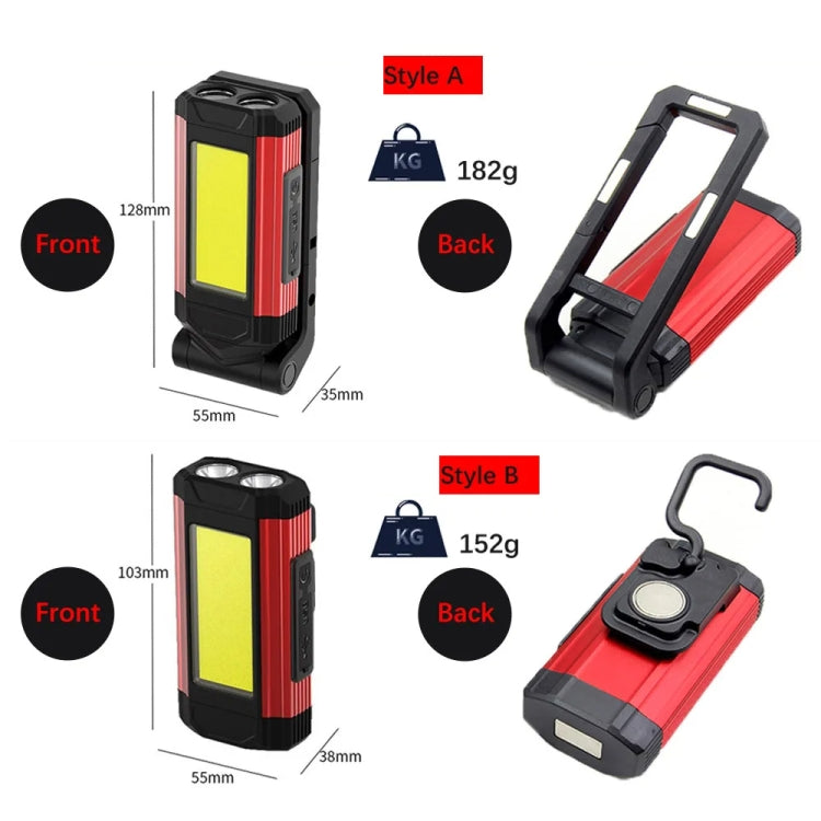 E-SMARTER K011 USB Rechargeable Repair Light With Magnet COB Strong Light Flashlight, Style: A Foldable Silver - Other Tools by E-SMARTER | Online Shopping UK | buy2fix