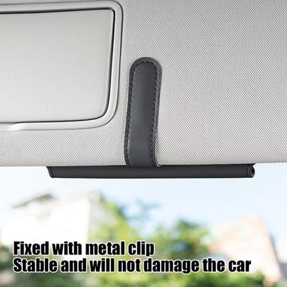 Car Sun Visor Interior Storage Glasses Bag(Gray) - Sunglasses & Glasses Clips by buy2fix | Online Shopping UK | buy2fix