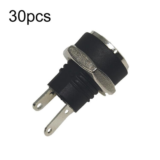 30pcs Electronic Equipment DC Female Power Socket With Nut, Needle Core: DC5.5x2.1MM Full Copper - AC Adapers by buy2fix | Online Shopping UK | buy2fix