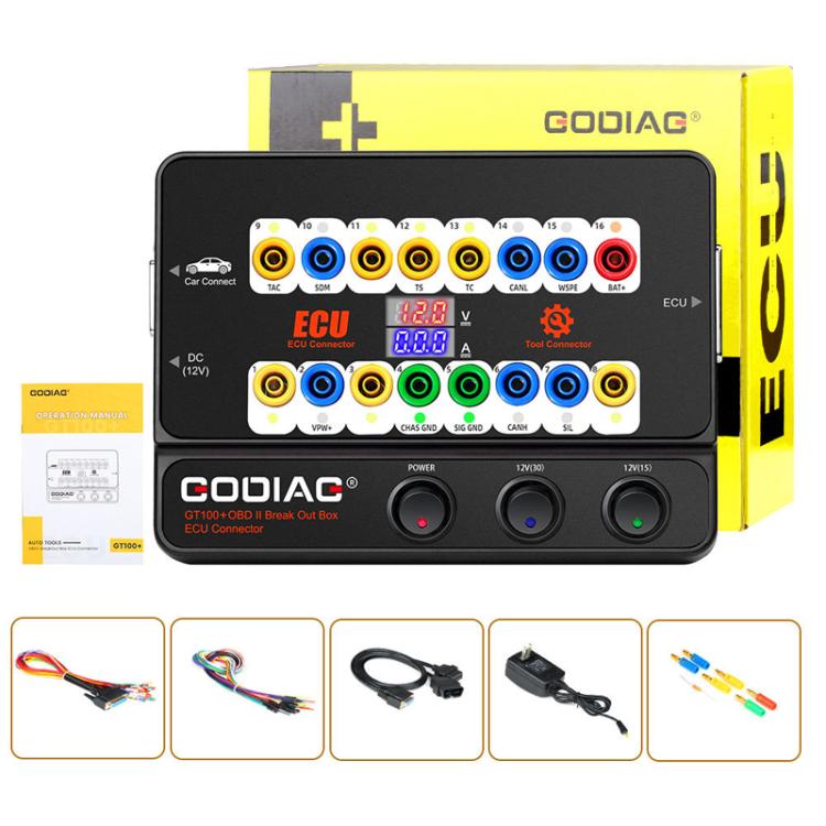 GODIAG GT100+ OBDII Breakout Box Diagnostic Port Tester ECU Bench Connector, UK Plug - Electronic Test by GODIAG | Online Shopping UK | buy2fix