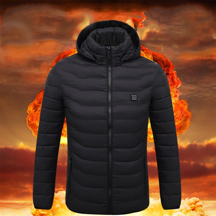 Winter Smart Electric Heating Hooded Jacket, Size:L(Black) - Down Jackets by buy2fix | Online Shopping UK | buy2fix