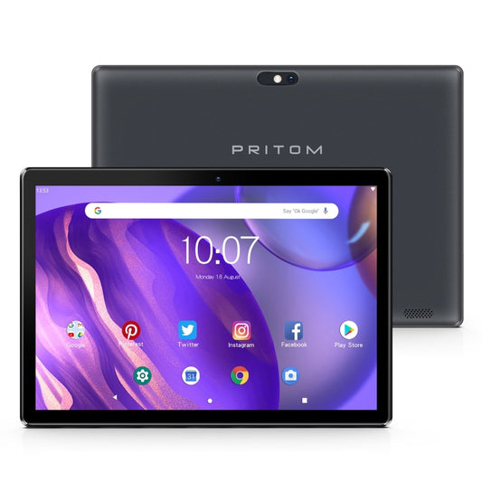 Pritom M10 WiFi Tablet, 10.1 inch, 2GB+64GB, Android 13 SC7731E Quad Core 1.3GHz CPU, Support 2.4G WiFi / Bluetooth, Global Version with Google Play, US Plug(Dark Blue) - Other by PRITOM | Online Shopping UK | buy2fix