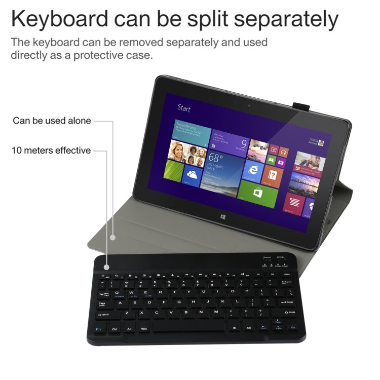 AM12 2 in 1 Removable Bluetooth Keyboard + Protective Leather Tablet Case with Holder for Lenovo Tab P11 (Tab-J606F)(Black) - Lenovo Keyboard by buy2fix | Online Shopping UK | buy2fix