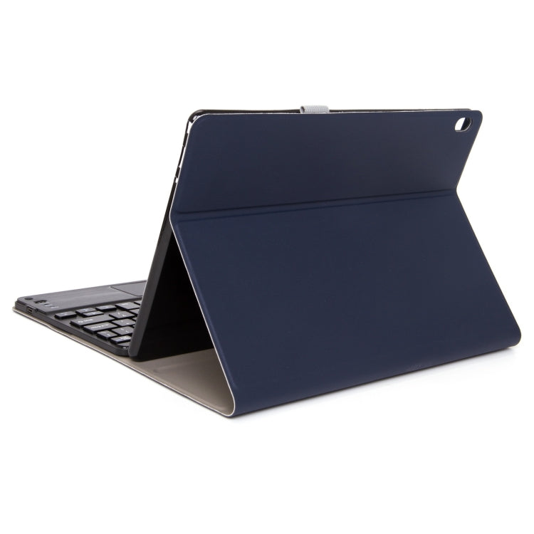 DY-E10 2 in 1 Removable Bluetooth Keyboard + Protective Leather Tablet Case with Touchpad & Holder for Lenovo Tab E10(Blue) - Lenovo Keyboard by buy2fix | Online Shopping UK | buy2fix