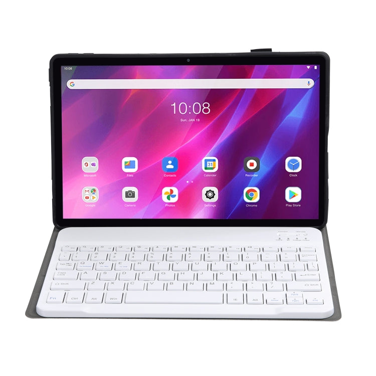 AK10 2 in 1 Detachable Bluetooth Keyboard + Lambskin Texture TPU Protective Leather Tablet Case with Holder for Lenovo Qitian K10 TB-X6C6X(Gold) - Lenovo Keyboard by buy2fix | Online Shopping UK | buy2fix