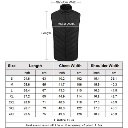 USB Security Smart Constant Temperature Fever Men Stand Collar Cotton Vest (Color:Black Size:XL) - Down Jackets by buy2fix | Online Shopping UK | buy2fix