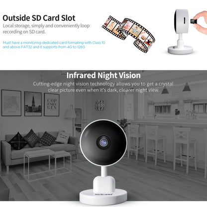 Sricam SP027 1080P AI Smart WiFi Camera, Support Two Way Audio / Motion Tracking / Humanoid Detection / Night Vision / TF Card - Security by Sricam | Online Shopping UK | buy2fix