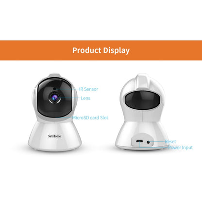 SriHome SH025 2.0 Million Pixels 1080P HD AI Auto-tracking IP Camera, Support Two Way Audio / Motion Tracking / Humanoid Detection / Night Vision / TF Card, AU Plug - Security by SriHome | Online Shopping UK | buy2fix