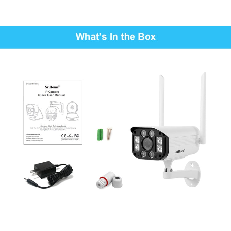 SriHome SH031 3.0 Million Pixels 1296P HD IP Camera, Support Two Way Talk / Motion Detection / Night Vision / TF Card, AU Plug - Security by SriHome | Online Shopping UK | buy2fix