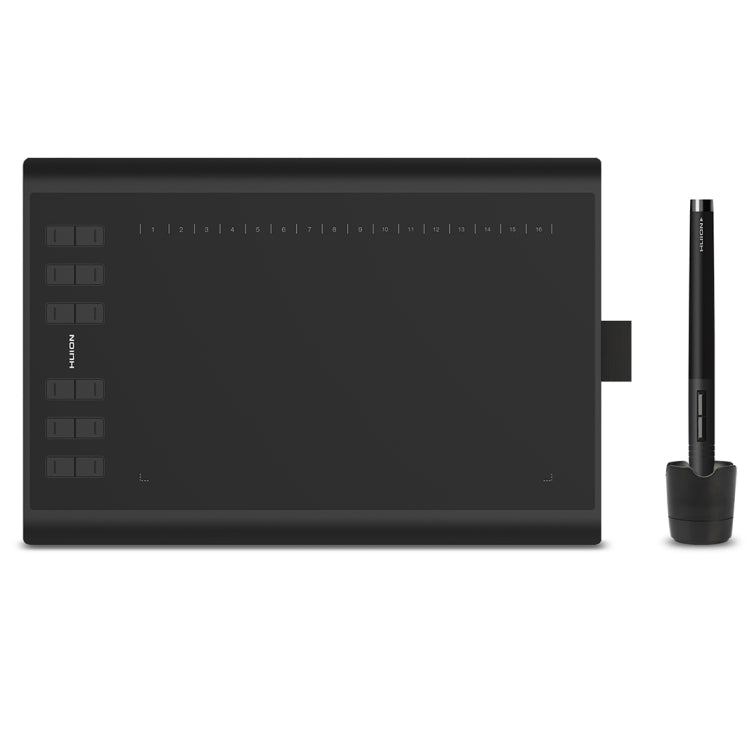 HUION Inspiroy H1060P 5080 LPI 12 Press Keys Art Drawing Tablet for Fun, with Battery-free Pen & Pen Holder -  by HUION | Online Shopping UK | buy2fix