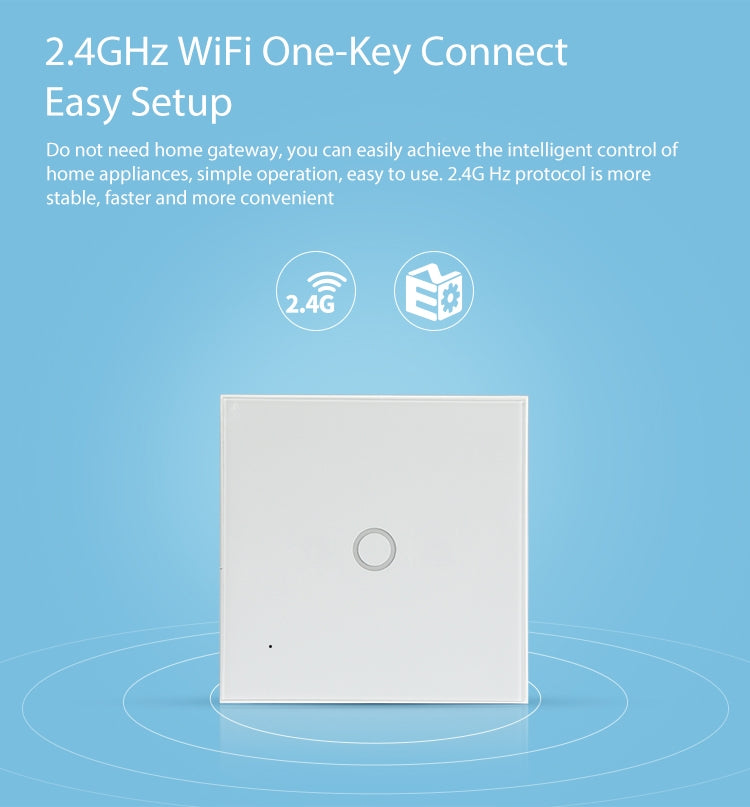 NEO NAS-SC01W Wireless WiFi EU Smart Light Control Switch 1Gang - Consumer Electronics by NEO | Online Shopping UK | buy2fix